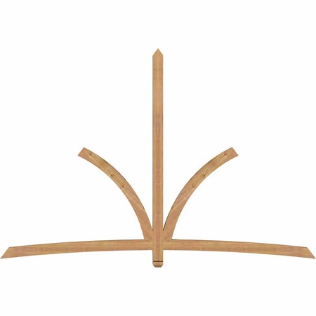 Ekena Millwork Davenport Timber Gable Bracket, Western Red Cedar, 108"W x 72"H x 3 1/2"D x 3 1/2"F, 16/12 Pitch GBW108X72X0404DAV00SWR